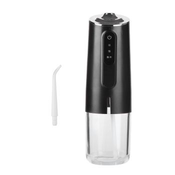 240ml Portable Oral Irrigator 3‑Mode USB Rechargeable Water Dental Floss Waterproof Tooth Cleaner with 1 NozzleBlack
