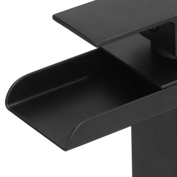 G1/2 Cold Hot Mixer Water Tap Black Faucet with Long Handle for Bathroom Hotel Homestay