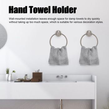 Towel Ring Stainless Steel Hand Towel Holder WallMounted Towel Rack Bathroom Hardware Rack(893 Brushed )
