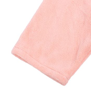 Bathrobe Coral Velvet Thicken Soft Water Absorbent Warm Belt Design Couple Bathrobe for Home Hotel Pink