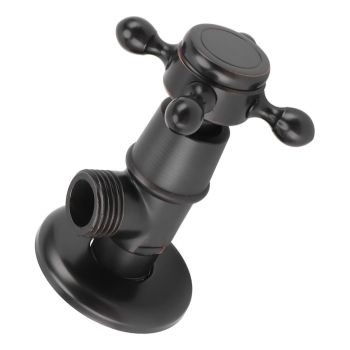 Solid Brass Angle Stop Valve Retro Thickened Cold Hot Triangle Valve Explosion Proof Water Shut Off Valve Black