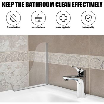 2 Pcs Bathtub Splashing Guard Acrylic Shower Tub Corner Water Blocking Plate for Bathroom Kitchen Sink