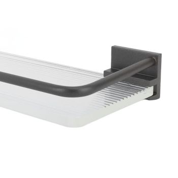 30cm Bathroom Wall Mounted Shelf Space Aluminum Acrylic Towel Rack Bathroom Storage Rack Grey