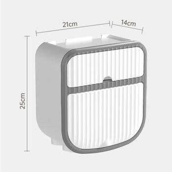 Toilet Paper Holder Wall Mounted Bathroom Tissue Roll Paper Towel Holder Tissue Dispensers for Household White