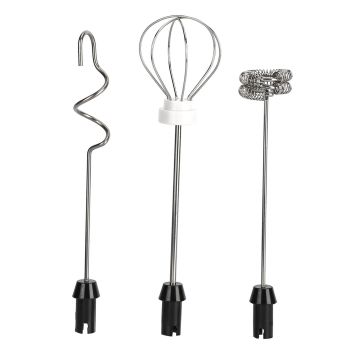 Stainless Steel Milk Frother USB Charging Handheld Electric Egg Beater for Home Kitchen