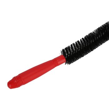 Chimney Brush Press Type Durable Nylon Soft Durable Small Size Inner Wall Cleaning Brush(Black New 410mmx 6 Rod A HEX Pole)