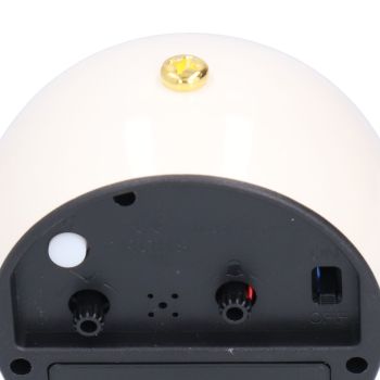 Alarm Clock Silent Non Ticking Metal Paint Power Saving Eye Protection Battery Operated Small Clock with Night LightBeige Gold