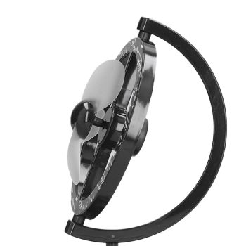 USB Fan Black Mini 90 Degree Free Rotation Strong Wind Cooling Equipment for Home Desk Office Table