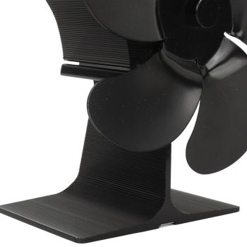 Stove Fan 6 Blades Fireplace Fan Heat Powered Fast Warm Circulation Quiet Heat Resistant Thermoeletric Fan for Log Burner Home