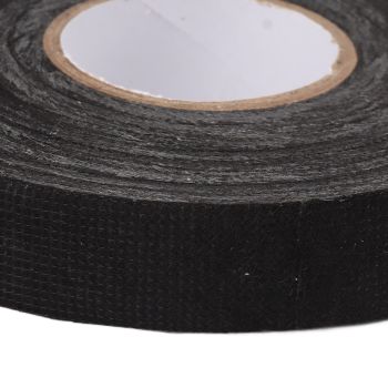 6pcs Cloth Tape Black Noise Damping Heat Proof Shock Absorbing Wear Proof Flame Retardant 19mmx25m Wire Harness Wrapping Tape for Car Engine
