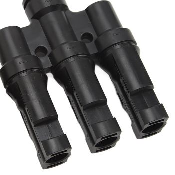 PV Solar Branch Connectors 1 to 3 Waterproof High Current Carrying Capacity Solar Panel T Branch Connector for Parallel Connection