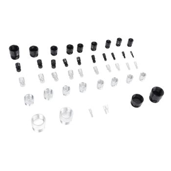 44PCS Nut and Bolt Thread Checker Aluminum High Accuracy Bolt Nut Identifier Gauge with Storage Box for Imperial and Metric Nuts