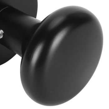 Door Knob Black Round Handle Keyless Locking Zinc Alloy Privacy Function Easy Install Interior Ball Handle for Bedroom Bathroom