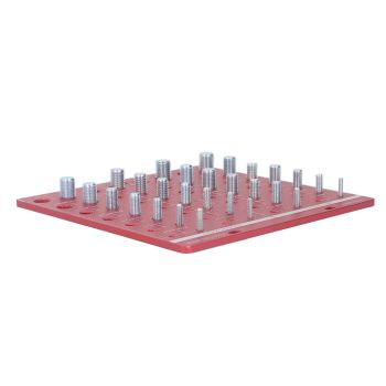 Nut and Bolt Thread Checker 7.9x7.9in Identifier Gauge Aluminium Alloy Easy Operation Accurate Ruler Gauge for Garage