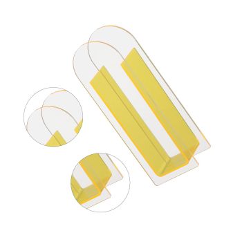 Modern Acrylic Clear Vase Colorful Acrylic Flower Vase for Wedding Party Home Table Decor Semi Colorful Lemon Yellow