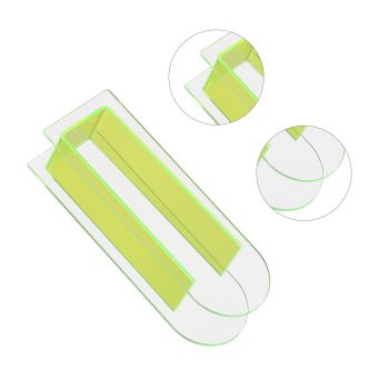 Modern Acrylic Clear Vase Colorful Acrylic Flower Vase for Wedding Party Home Table Decor Semi Colorful Fluorescent Green