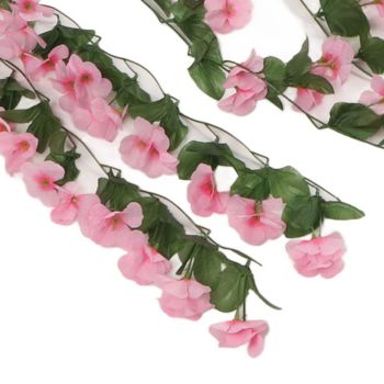 2PCS Artificial Violet Hanging Flowers Simulation Plastic Fake Plants for Decoration Garden Patio Wedding Porch Outdoor Pink