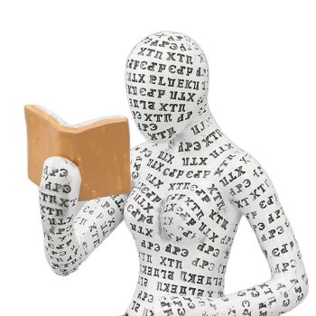 Women Thinker Statue Unique Resin Pulp Reading Women Figurine Decor for Home Office Library W310 11