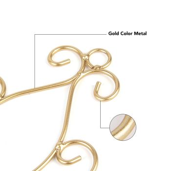 2PCS Wall Hanging Candlesticks Holder Gold Color Durable Metal Candle Holder for Wedding Decoration