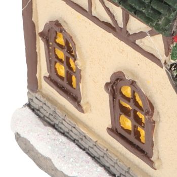 Christmas Village House Vintage Exquisite Landscaping LED Lighted Christmas House for Home Decor Presents Type B