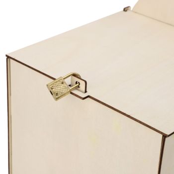 DIY Wooden Wedding Mailbox Post Box with Lock Key for Reception Wedding Anniversary Party Decoration JM01617