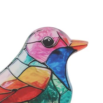 Birds On Branch Ornaments Craft Acrylic Colorful Vivid Flat Animal Statue Decoration for Desktop Office Home 1 Bird