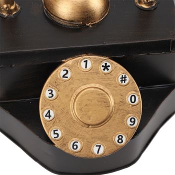 Retro Rotary Dial Phone Vintage Rotary Telephone Decor Statue Artist Figurine Cafe Bar Window Decor Model Desk Decoration