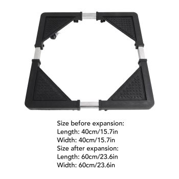 Adjustable Refrigerator Stand with 4 Locking Wheels Reduce Noise Furniture Dolly Mobile Roller for Dryer Washing Machine