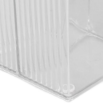 2Pcs Cotton Swab Holder Clear Durable Plastic Safe Widely Used Cotton Ball Organizer for Office Family Tabletop