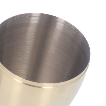 Desktop Small Trash Can Multipurpose 304 Stainless Steel Mini Trash Can with Lid for Tabletop Countertop Use Golden