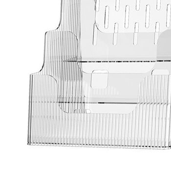 Multifunctional Book Organizer Desk File Organizer Multiple Layers File Folder Holder for Office Study Dormitory Transparent