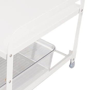 Cup Storage Organizer Shelf 2 Tier Pull Out Countertop Organizer Multifunctional Desktop Storage Rack for Home Office White