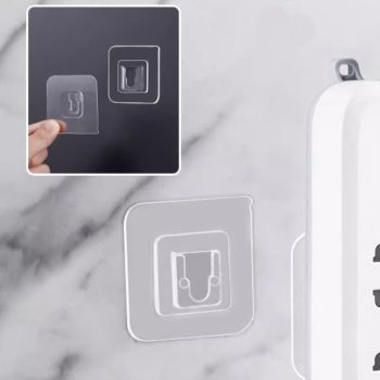 Clear Double Sided Adhesive Wall Hooks Waterproof Adhesive Wall Hooks Traceless Wall Mount Sticky Hook for Bathroom Kitchen