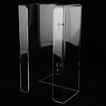 Glove Box Holder Dispenser Wall Mounted Tissue Holder Clear with Adhesive Expansion Screw for Home Kitchen