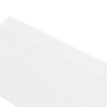 Acrylic Tilted Computer Keyboard Holder Low Front Lip Polished Finish Keyboard Riser Keyboard Holder for Office Transparent