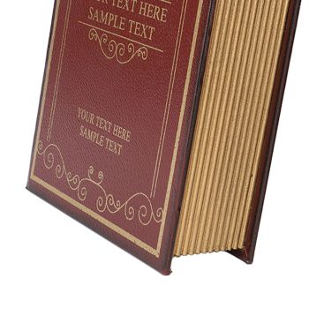 Decorative Vintage Book Shaped Trinket Storage Box Decorative Book Boxes for Office Model Photo Prop Red