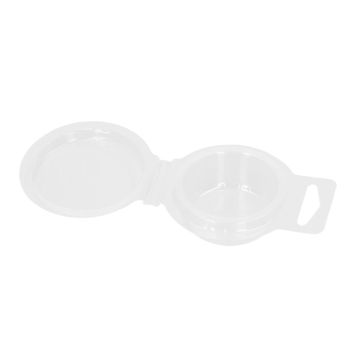 100PCS Wax Melt Molds Calmshell PET Separate Transparent Hanging Hole Empty Wax Melt Container for DIY Candles Chocolate Round