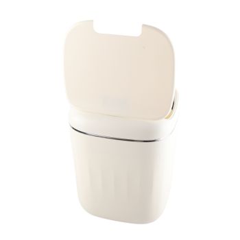 Automatic Trash Can 20L Touchless Sensor Easy Clean PP Waterproof Electric Garbage Bin for Kitchen Bathroom Cream White Battery Free