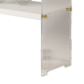 Coffee Mug Storage Shelf Stable Support Large Capacity Countertop Organizer for Living Room Bedroom White 2 Tier
