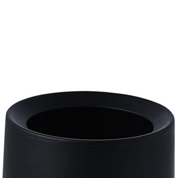 Desktop Trash Can Animal Pattern Cute Portable Mini Waste Basket for Study Office 1.5L Black