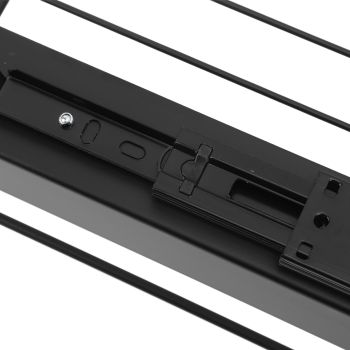Pull Out Cabinet Organizer Carbon Steel Smooth Sliding Silent Slide Out Pantry Shelves for Bathroom Wardrobe Black M 227x401x85mm