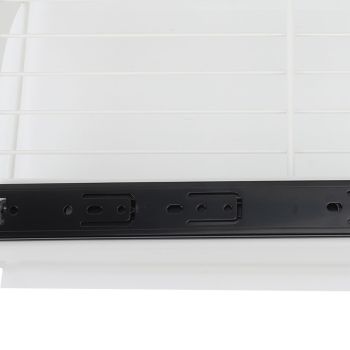 Pull Out Cabinet Organizer Carbon Steel Smooth Sliding Silent Slide Out Pantry Shelves for Bathroom Wardrobe White M 227x401x85mm