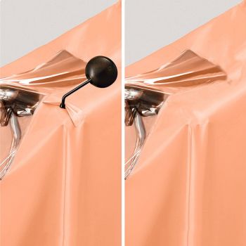 Electric Motorcycle Rain Cape Extended Full Body with Helmet Rainstorm Proof for Mobility Scooter Bicycle Cycling Orange XXXXL