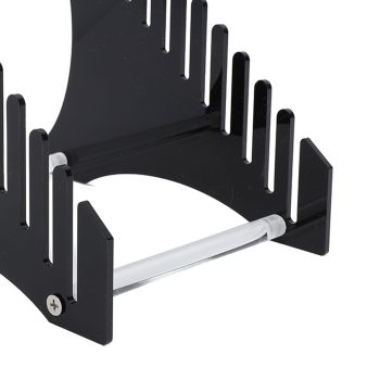 Record Storage Holder 12 Slots Acrylic Vinyl Record Organizer Easy Assembly Access Record Stand for Music Collection Album Black