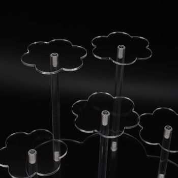 Acrylic Display Stand Figures Perfume Organizers Storage Risers Cupcake Dessert Conutertop Desktop Decoration Organizer Transparent