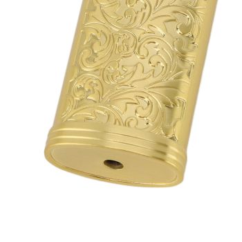 2PCS Lighter Case Cover Vintage Style Floral Stamped Zinc Alloy Shell for Lighter Protection Gold