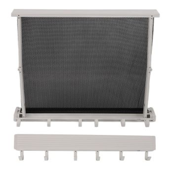 Retractable Clothes Drying Rack with Template Wall Mount Mesh Breathable Platform Aluminium Laundry Drying Rack for Patio Bathroom White