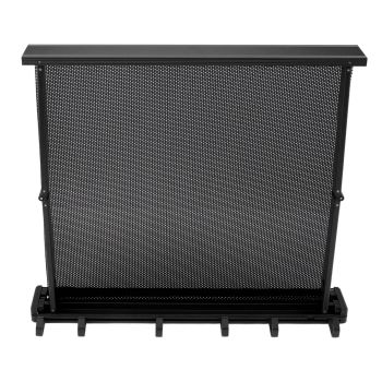 Retractable Clothes Drying Rack with Template Wall Mount Mesh Breathable Platform Aluminium Laundry Drying Rack for Patio Bathroom Black