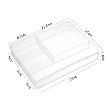 Desktop Organizer Box Drawer Divider Tray Desk Makeup Classification Storage Box for Bathroom Office Transparent