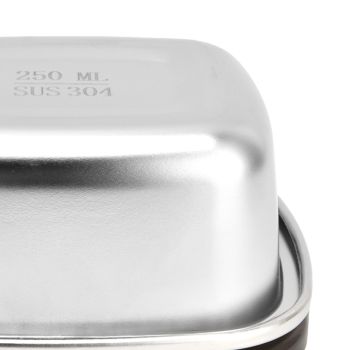 Lunch Box 304 Stainless Steel PP Food Grade Silicone Portable Food Container Storage Box for Picnic Camping Outdoor250ml